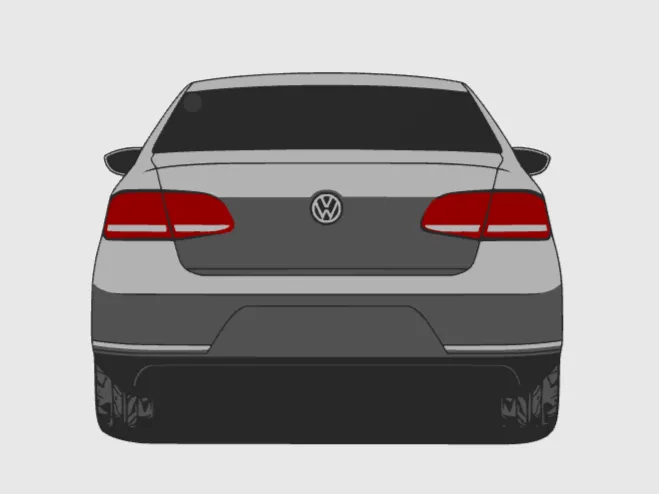 Keychain VW Passat B7 sedan (rear look)