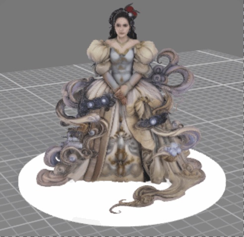 Sarah - Labyrinth Ballroom Gown Fantasy Miniature or Statue