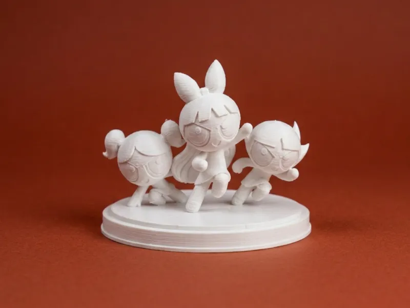 Powerpuff Girls 3D-Modell Blossom Bubbles Buttercup