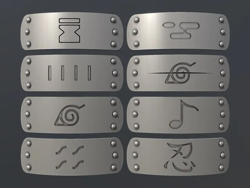 Naruto Placas de Cabeza