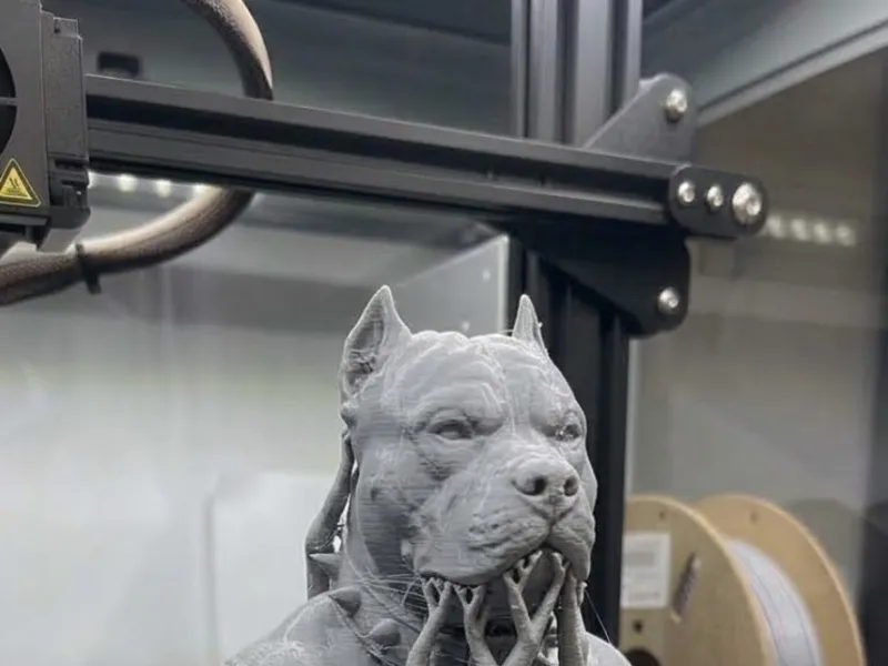 Pit Bull Bust STL American Pit Bull Scul