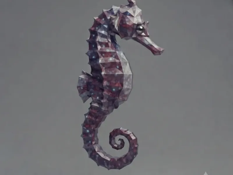 Low Poly Seahorse
