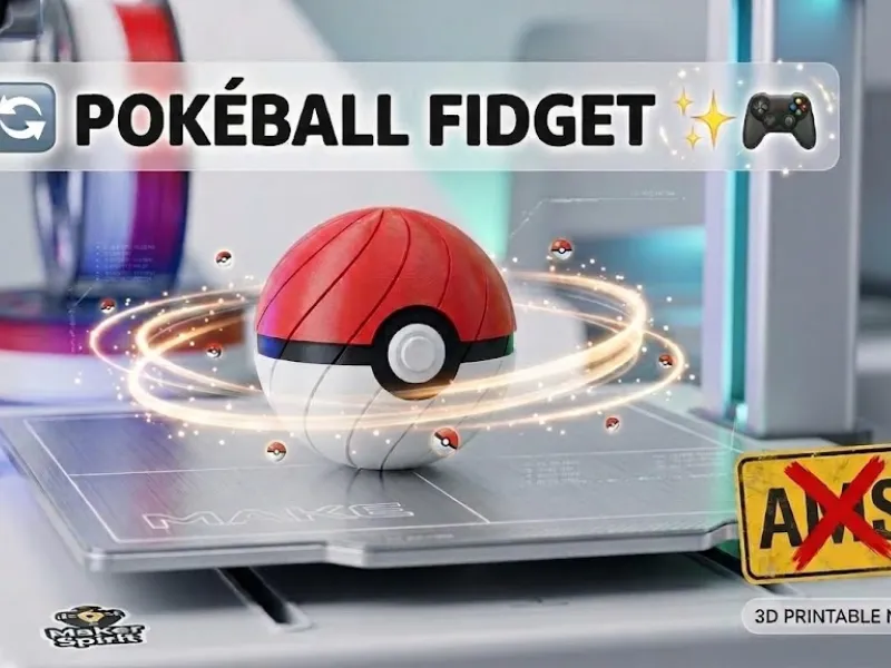 🔴 POKÉBALL FIDGET TOY 🌟 [NO AMS REQUIRED!]