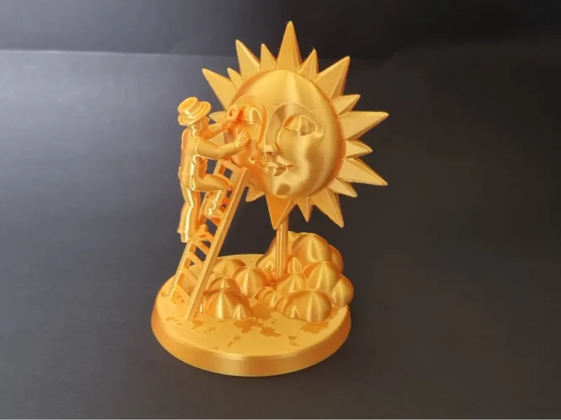 La sculpture du Polisseur de Soleil