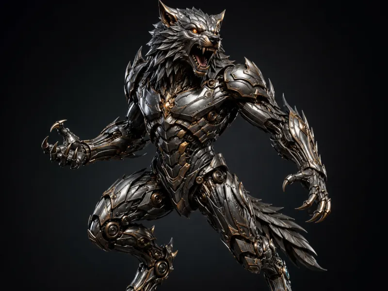 Metallischer Werwolf