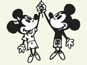 mickey, mini mouse -  love balloon