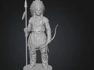 Statue of a Native Indian Warrior