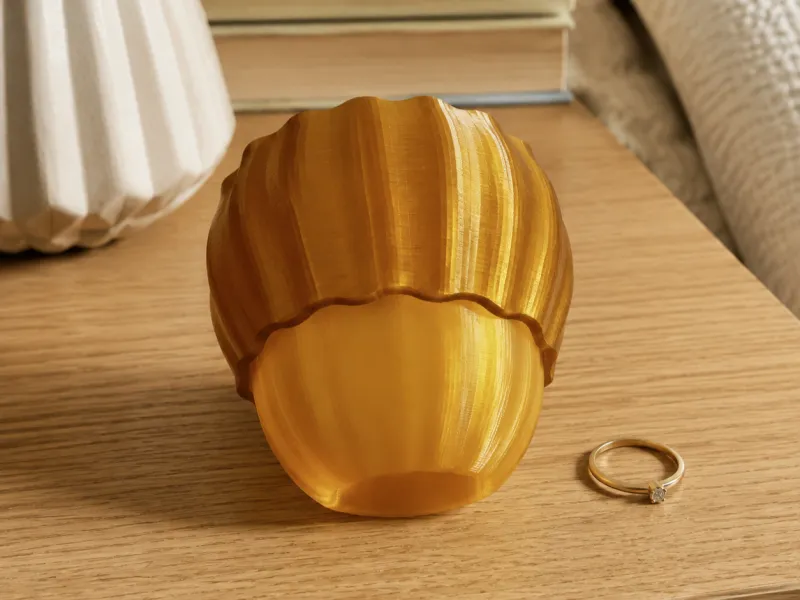 Acorn Ribbed Trinket Box