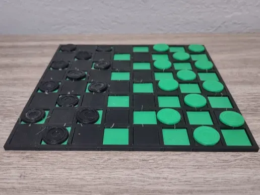 Classic Checkers Set 3D Print (Customizable Tile Assembly)