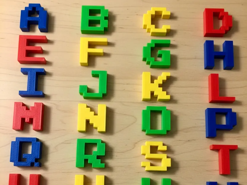 NES Inspired Font Letters & Numbers for Projects