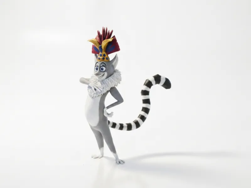 King Julien Lemur Madagascar Figurine 3D Printable