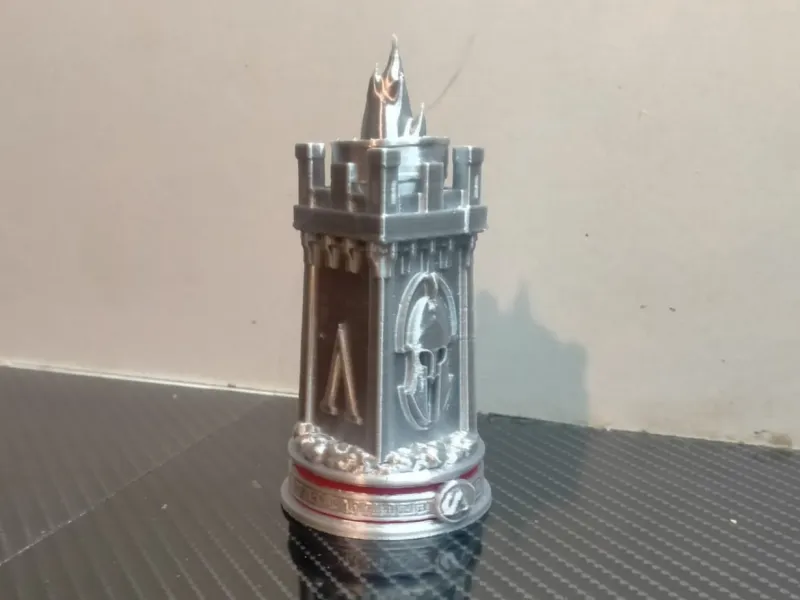 Torre de Xadrez Espartana Multicolorida 3D