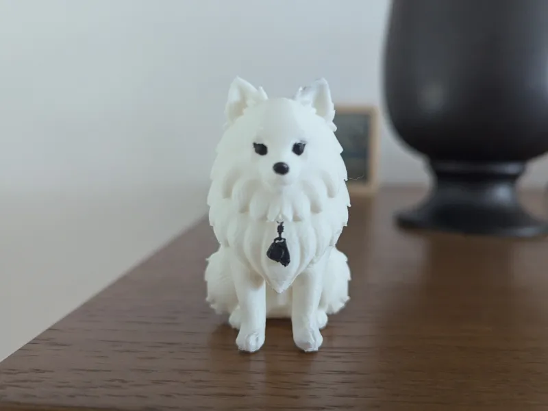 Chibi Japanese Spitz figurine