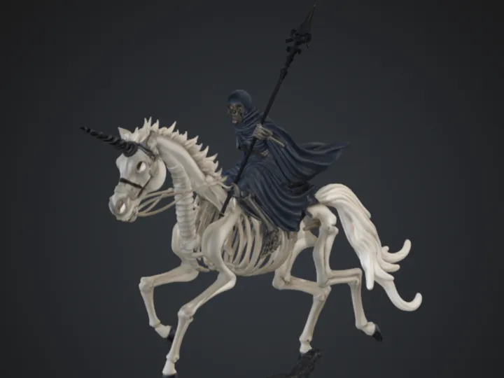 KOSTENLOS Skelett-Einhorn mit Lich-Reiter