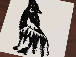 Wolf howling sahpe