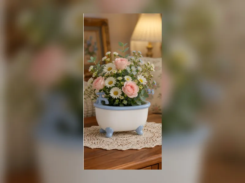 Wazon Ceramic Lotus Art Vase