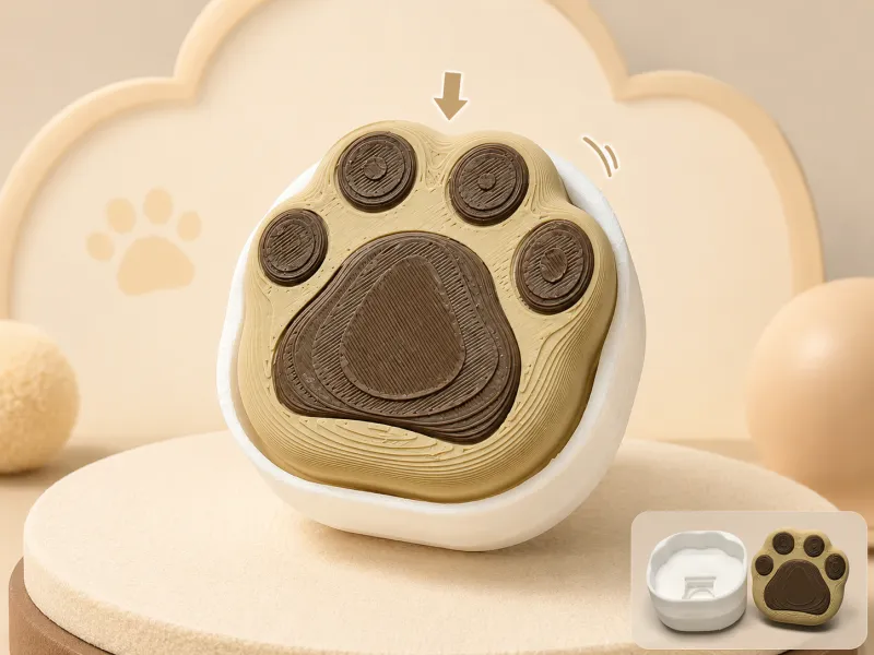 棕色猫爪点击器