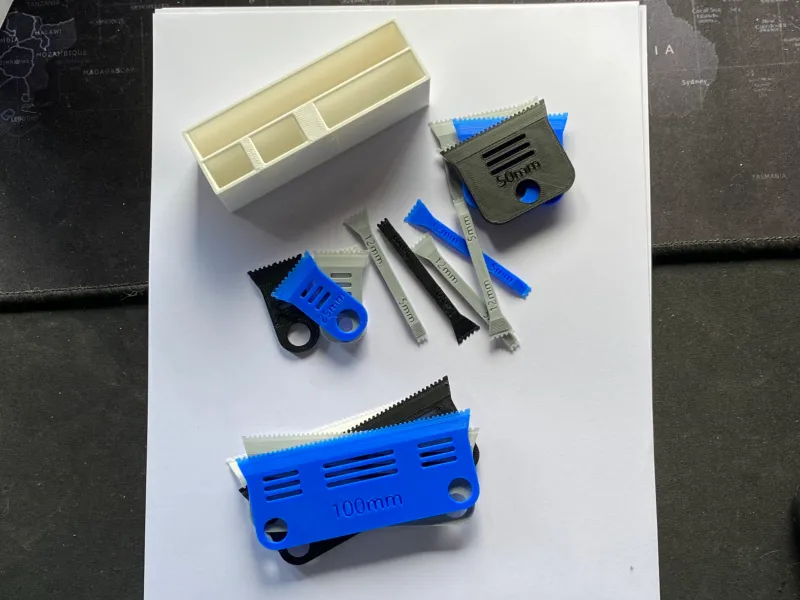 Set lijm- en harsspatels met houder