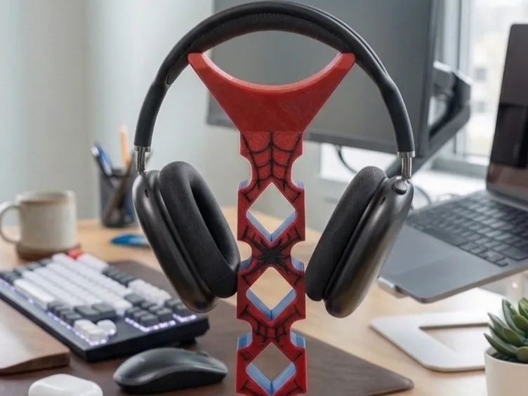 supporto per cuffie ispirato a Spiderman
