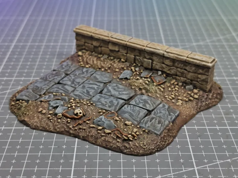 Muro de Pedra Baixo - Terreno de Wargame Grimdark