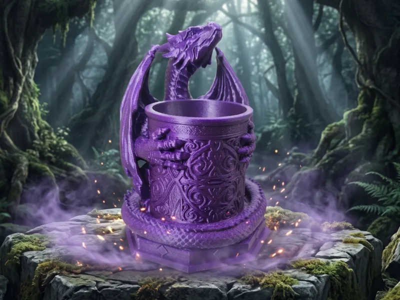 Dragon Pen Holder – Gothic Fantasy Desk Organizer