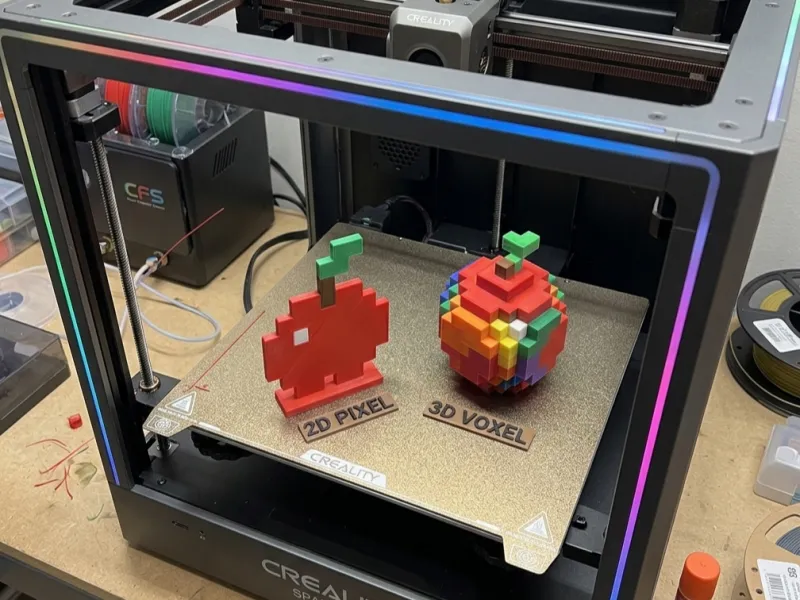 2d 3d pixel apple
