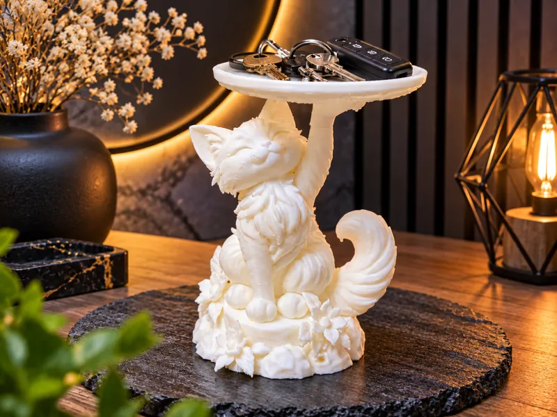 Cute Cat Key Tray–Adorable Kitty Holding Your Key