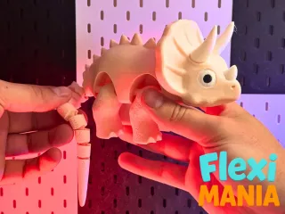 Flexi Triceratops - Print-in-Place – No Supports