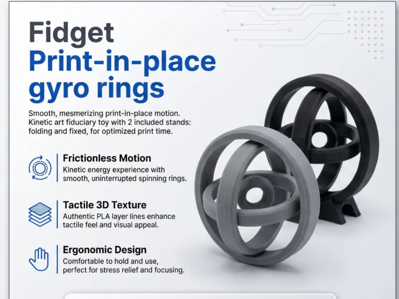 Fidget print-in-place gyro rings