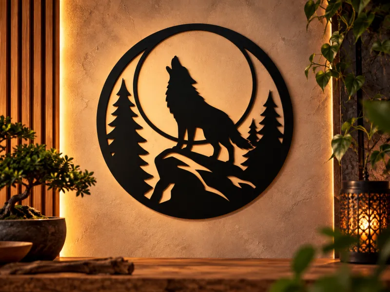 WallArt - Wolf Moon 004
