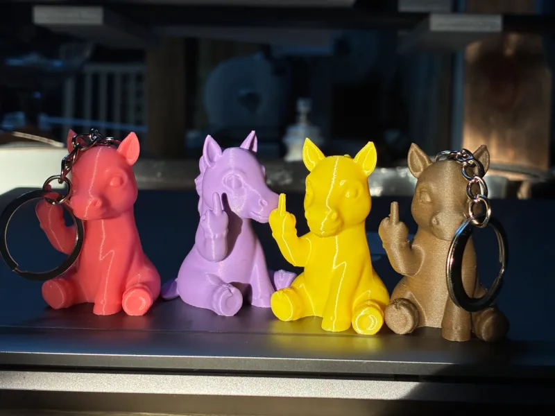 Horse with attitude keychain