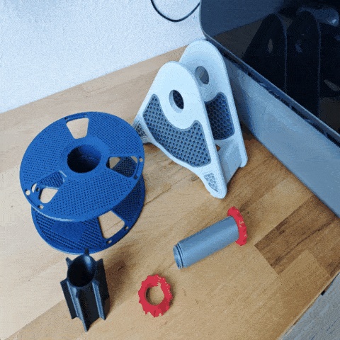 Soporte universal para rollos de filamento con genial función de montaje en pared