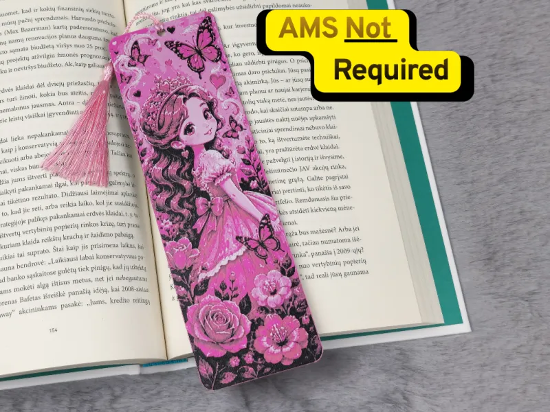 Pink Princess Butterfly HueForge Bookmark