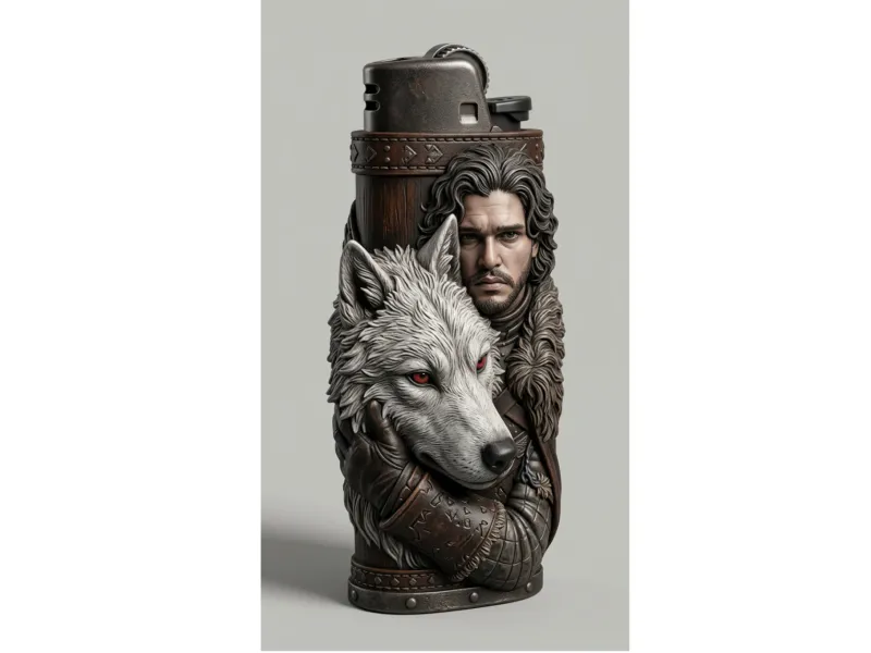 Case for lighter BIC J6 "Jon Snow" Game of Thrones