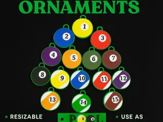 Assorted Pool Keychains / Ornaments