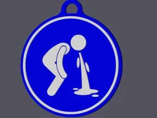 Vomit Allowed - Traffic Sign - Keychain
