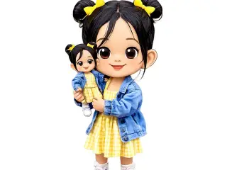 Chibi Niña con Mini‑Yo