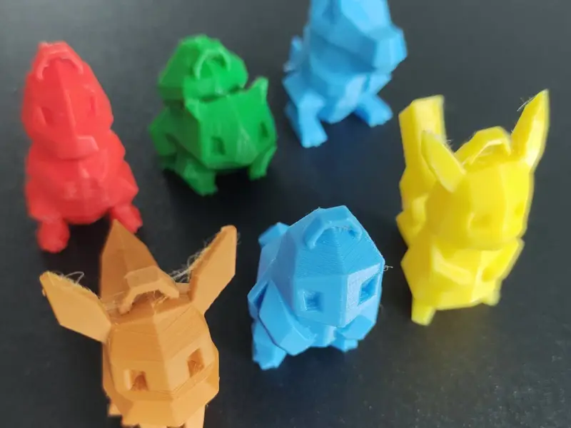 Low-Poly Pokemon Keychains