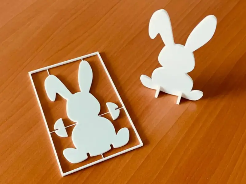 Easter Bunny decoration kit card
