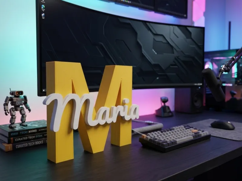 Letrero de Escritorio Personalizado "Maria"