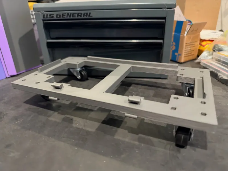 适用于US General迷你2抽屉工具箱的带锁脚轮推车