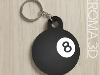 8 Ball keychain - multicolor