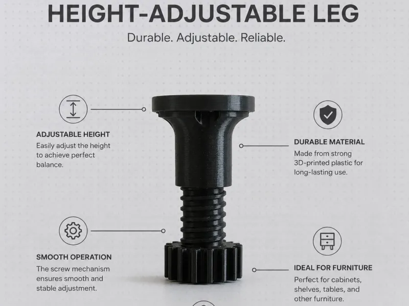 Height-adjustable leg