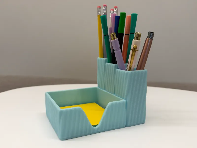 Organizator de birou Wave pentru notițe și pixuri de 90 × 90 mm