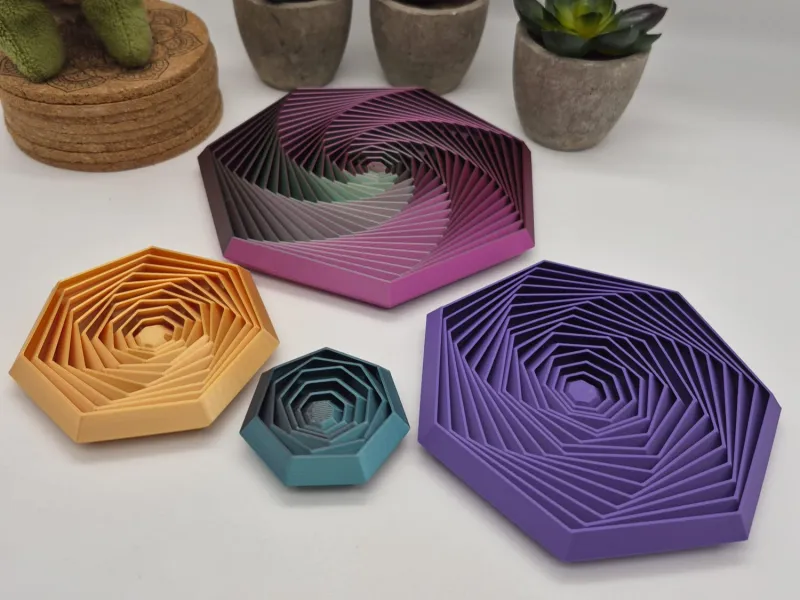 3mf Heptagon S-XLFractal Heptagon Fidget Toy - 4 Sizes