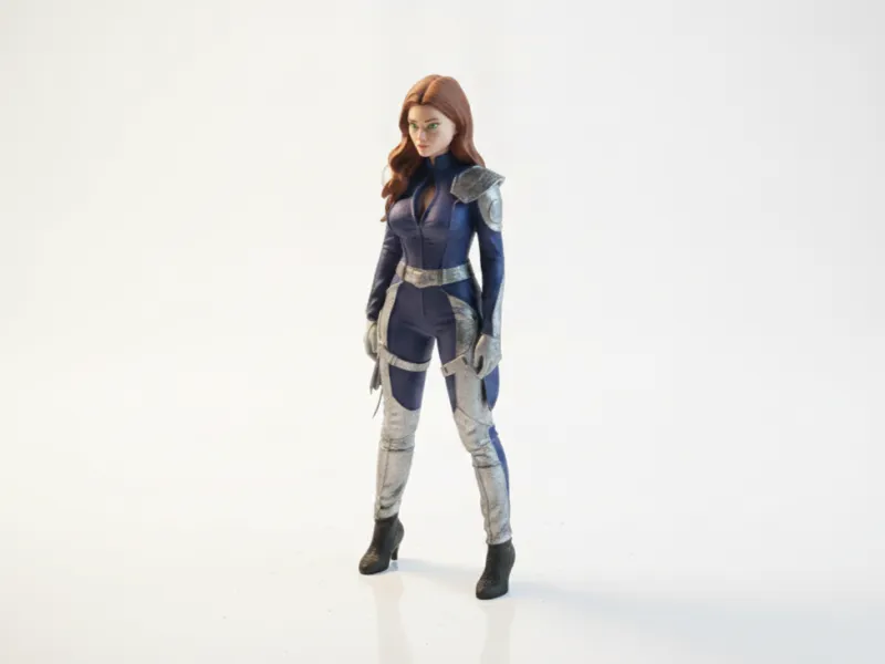 Gothic-Mädchen-Figur Film & TV Sammlerstück 3D-druckbar
