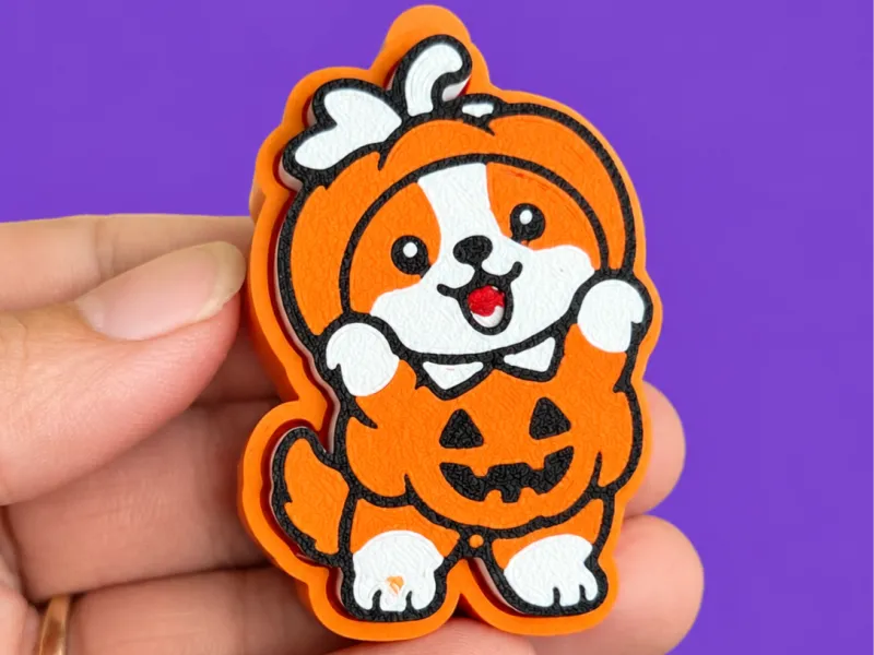 Pumpkin Corgi Clicker – Halloween Fidget Toy