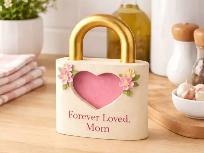 File STL Lucchetto a Cuore per Mamma | Modello 3D Mamma Amata per Sempre