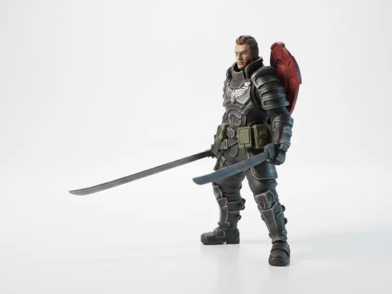 Futuristic Warrior Figurine Fantasy 3D Printable