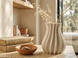 Jarrón de Geometría Ondulada - Decoración para el Hogar-0